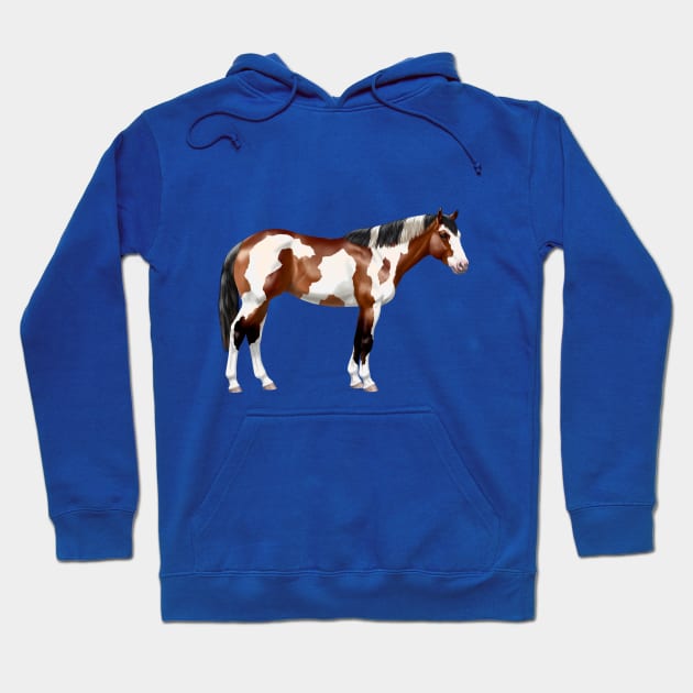 Brown Bay Tovero Pinto Paint Horse Hoodie by csforest